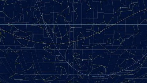 Constellations, Ecliptic overview. Shapes, 240 RA Stock Illustration