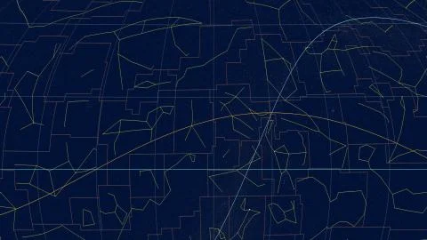 Constellations, Ecliptic overview. Tycho, 120 RA Stock Illustration