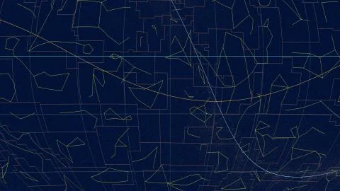 Constellations, Ecliptic overview. Tycho, 300 RA Stock Illustration