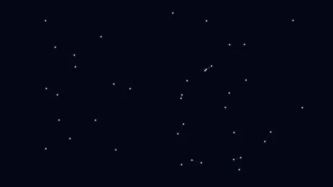 Constellations Forming Digital Neural Network for Science Visualization 库存影片 333494856