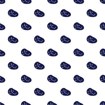 Constellations pattern illustrating space, astrology and cosmos Illustrazione stock