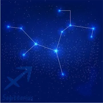 Constellation saggitarius 스톡 일러스트