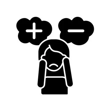 Consternation and perplexity black glyph icon Stock Illustration