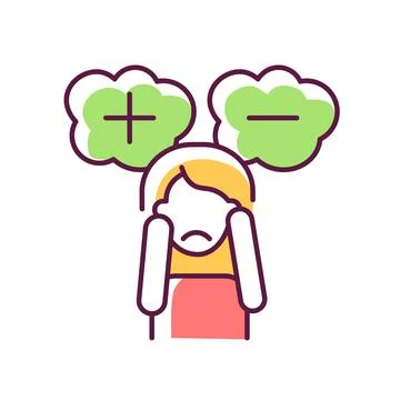 Consternation and perplexity RGB color icon Stock Illustration