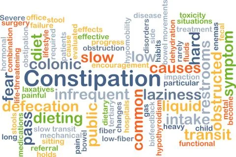 Constipation background concept Stock Illustration