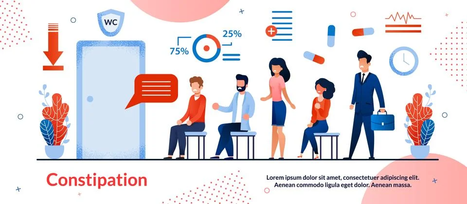Constipation Anatomy stock illustration. Illustration of chronic - 276948784