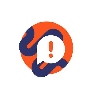 Constipation icon with a gut and warning sign Illustrazione stock