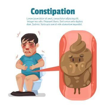 Constipation Иллюстрация