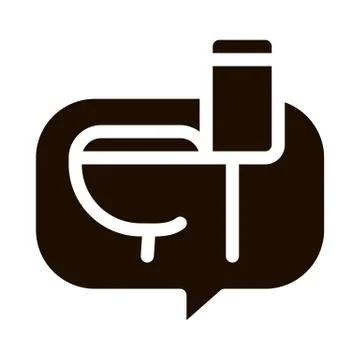 Constipation Symptomp Of Pregnancy glyph icon Illustrazione stock