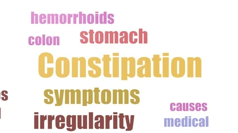 Constipation Tag Cloud Animated On White Background Stock Footage 107242669