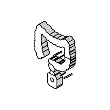 Constipation treatment isometric icon vector illustration Stock Illustration