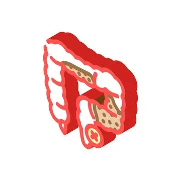 Constipation treatment isometric icon vector illustration Stock Illustration