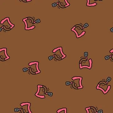 Constipation treatment vector seamless pattern Stock Illustration