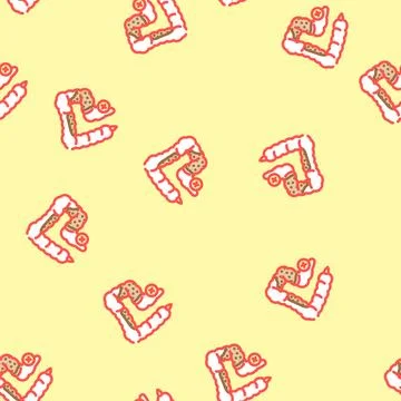 Constipation treatment vector seamless pattern Stock Illustration