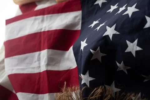 Constition USA with US flag Stock Photos