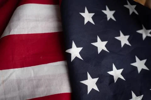 Constition USA with US flag Stock Photos