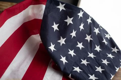 Constition USA with US flag Stock Photos