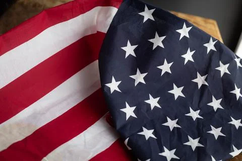 Constition USA with US flag Stock Photos