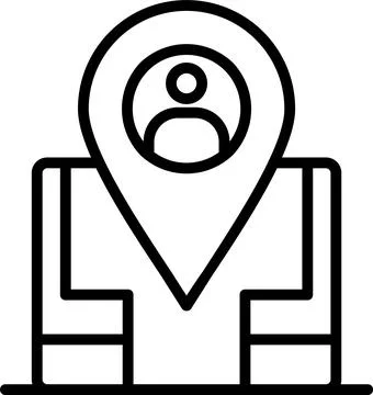 Constituency Line Icon Design Stock Illustration