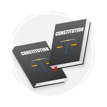 Constitution book. Law book in flat style. Vector illustration 库存插图