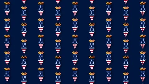 Constitution Day and Citizenship Day Seamless Pattern Background with US Fl.. Stock Footage 343261264