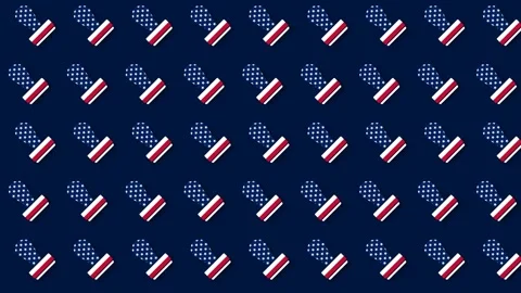 Constitution Day and Citizenship Day Patriotic American Flag Seamless Patte.. Stock Footage 343261310