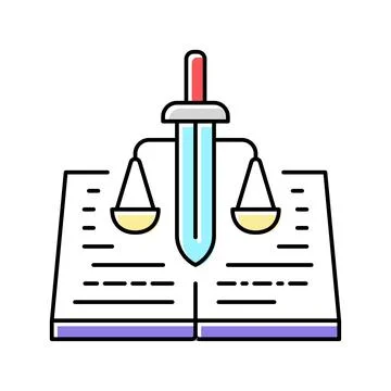 Constitution law color icon vector illustration Stock-Illustration