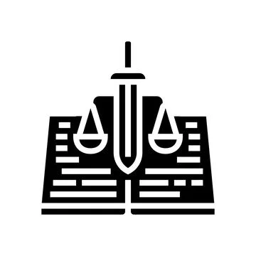 Constitution law glyph icon vector illustration Stock-Illustration