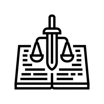 Constitution law line icon vector illustration Ilustración de archivo