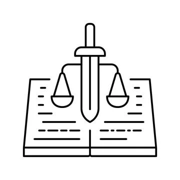 Constitution law line icon vector illustration Ilustración de archivo