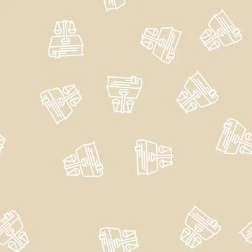 Constitution law line seamless pattern Stock Illustration