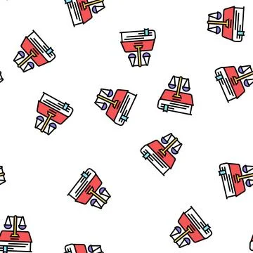 Constitution law vector seamless pattern Stock Illustration