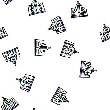 Constitution law vector seamless pattern Ilustración de archivo