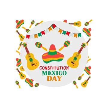 Constitution mexico day Stock Illustration