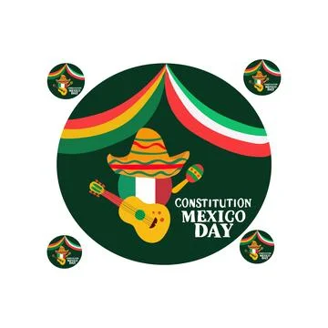 Constitution mexico day Stock Illustration