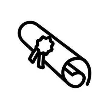 Constitution scroll icon vector. Isolated contour symbol illustration Illustrazione stock