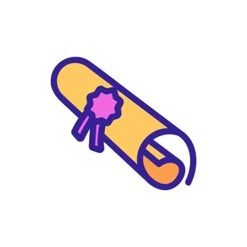 Constitution scroll icon vector. Isolated contour symbol illustration Stock Illustration