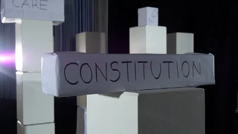 Constitution Sign Rectangular Box Stock Footage 103375486