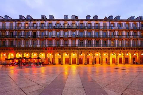 Constitution Square and the former town Stock Photos