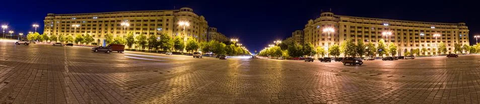 Constitution square in Bucharest Romania Stock Photos