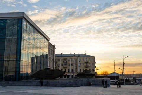 Constitution Square in Kharkiv  Stock Photos