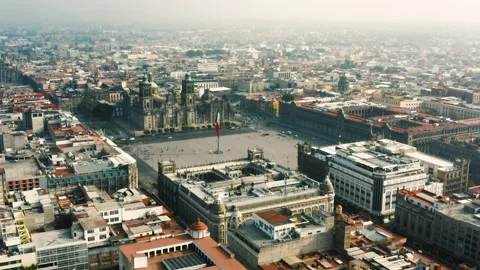 Constitution square in Mexico city Stock Footage 170654440