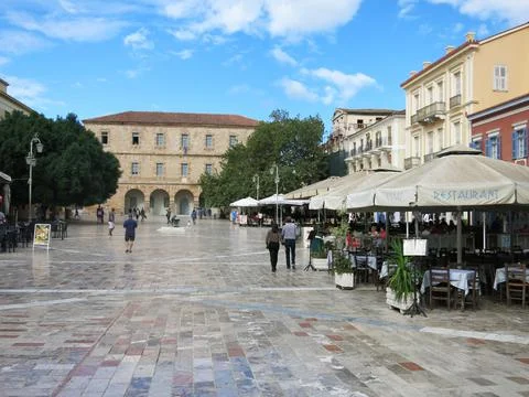 Constitution Square, Nafplion, Greece Stock Photos