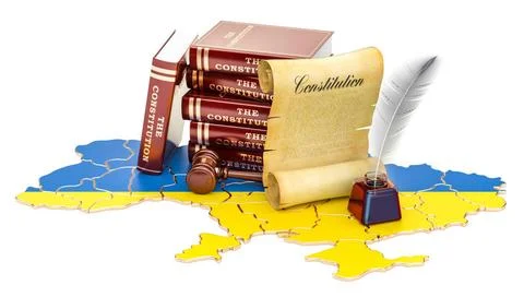 Constitution of Ukraine concept, 3D rendering Constitution of Ukraine conc... Stock Photos