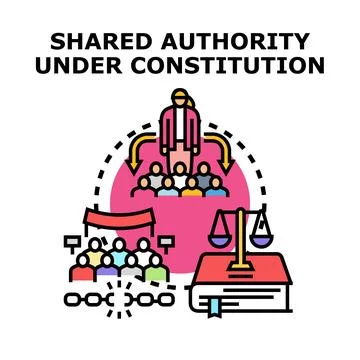 Constitutional authority shaping human rights and equality Illustrazione stock