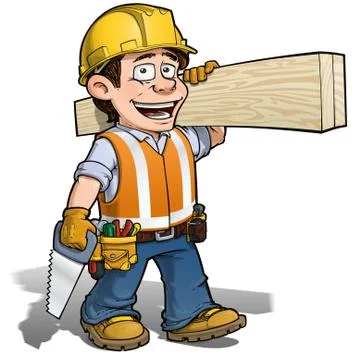 Constraction worker -- carpenter Stock Illustration