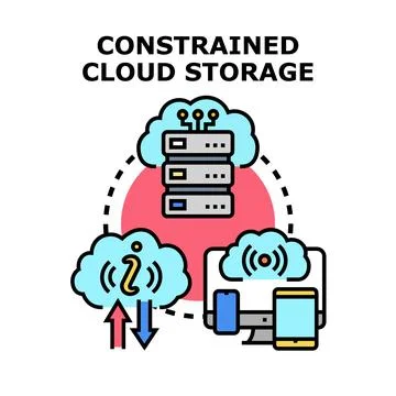 Constrained cloud storage system limiting data access 스톡 일러스트