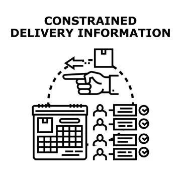 Constrained delivery information planning and management concept Stock Illustration