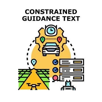 Constrained guidance for autonomous navigation system development Stock Illustration