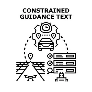 Constrained guidance for autonomous navigation system development Stock Illustration